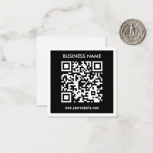 Tarjeta Pequeña Código QR editable (generado al instante) Negro
