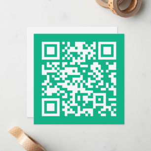 Tarjeta Pequeña Código QR editable Generar el propio   Verde verde