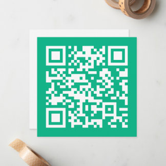 Tarjeta Pequeña Código QR editable Generar el propio | Verde verde