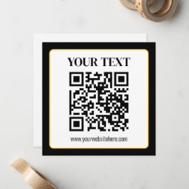 Tarjeta Pequeña Código QR empresarial con texto superior e inferio