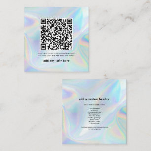 Tarjeta Pequeña Código QR holográfico moderno en cualquier ocasión