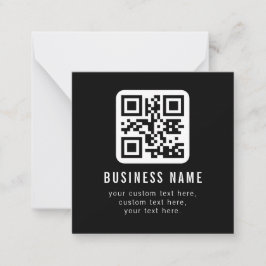 Tarjeta Pequeña Código QR personalizable y diseño de texto editabl