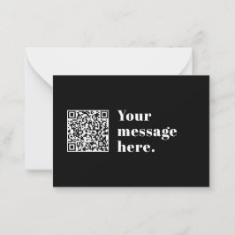 Tarjeta Pequeña Código QR personalizable y texto retro editable