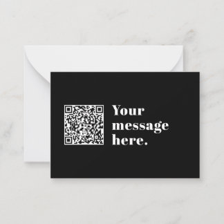 Tarjeta Pequeña Código QR personalizable y texto retro editable
