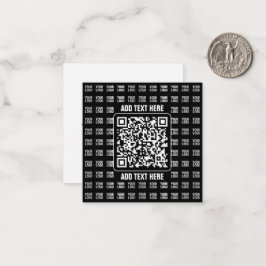 Tarjeta Pequeña Código QR promocional (editable) más patrón de log