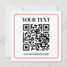 Código QR simple en blanco y negro con borde rojo