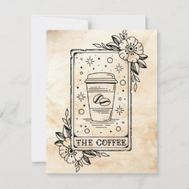 Tarjeta Pequeña Coffee Tarot Card