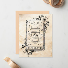 Tarjeta Pequeña Coffee Tarot Card