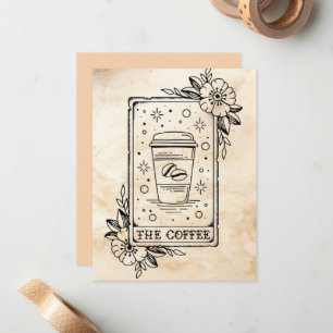 Tarjeta Pequeña Coffee Tarot Card