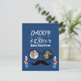 Tarjeta Pequeña Colaje de Fotos Personalizado 'Mejor Papá del Mund