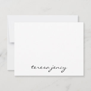 Tarjeta Pequeña Colaje de Fotos Personalizado Monograma Minimali