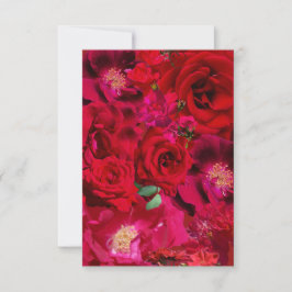 Tarjeta Pequeña Colaje de Rosa Roja