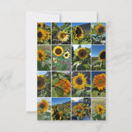 Tarjeta Pequeña Colaje de Tantos Girasoles