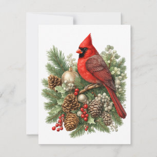 Tarjeta Pequeña Colección de pájaros cantores de invierno del card