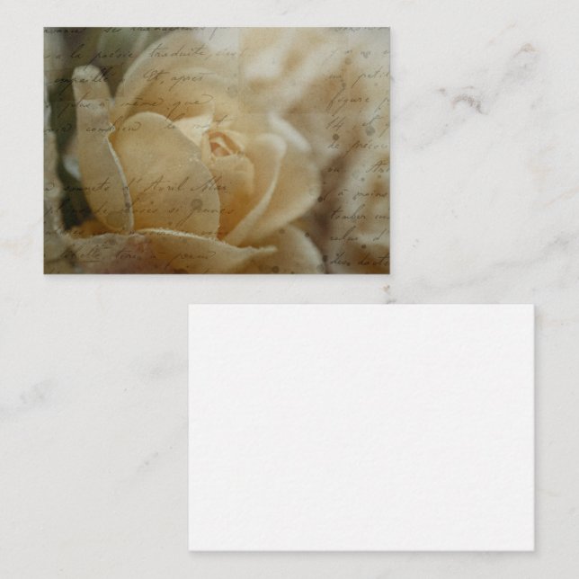 Tarjeta Pequeña Colección de poesía de Rosas (Anverso / Reverso)