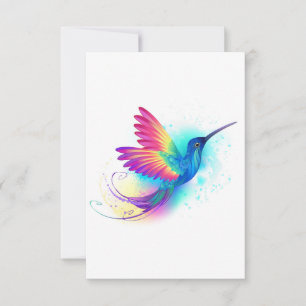 Tarjeta Pequeña Colibrí arcoiris exótica