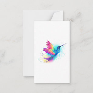 Tarjeta Pequeña Colibrí arcoiris exótica