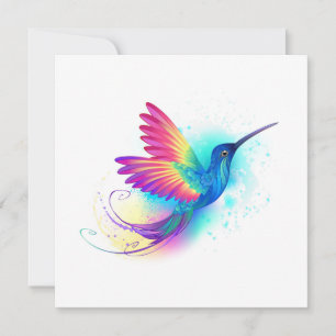 Tarjeta Pequeña Colibrí arcoiris exótica