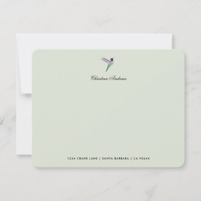 Tarjeta Pequeña Colibrí de Anna personalizado (Anverso)
