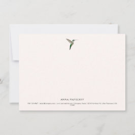 Tarjeta Pequeña Colibrí elegante