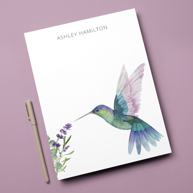 Tarjeta Pequeña Colibrí Lavanda Personalizado (Subido por el creador)