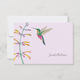 Tarjeta Pequeña Colibrí personalizado