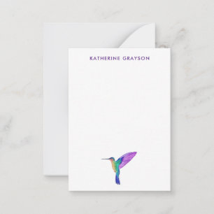 Tarjeta Pequeña Colibrí personalizado