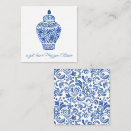 Tarjeta Pequeña Coliseo de regalo Chinoiserie Watercolor Ginger Ja