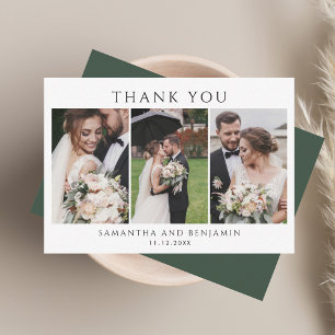 Tarjeta Pequeña Collage de fotos Boda de presupuesto para recién c