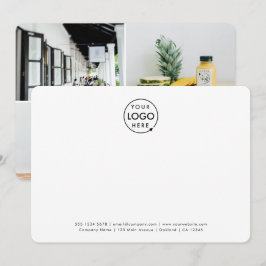 Tarjeta Pequeña Collage de fotos profesional con logotipo comercia