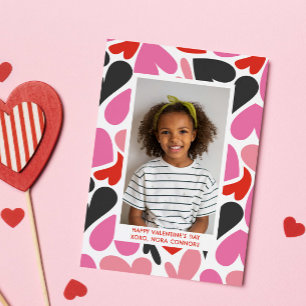 TARJETA PEQUEÑA COLLAJE DE CORAZONES DE AMOR FOTO CLASE SAN VALENT