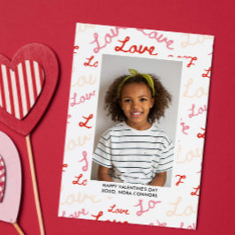 TARJETA PEQUEÑA COLLAJE DE FOTO DE ESCRITURA DE AMOR PARA SAN VALE