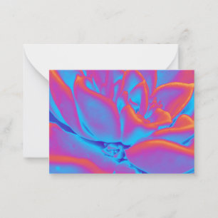Tarjeta Pequeña Color arcoiris Suculento planta