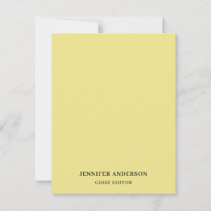 Tarjeta Pequeña Color caqui profesional moderno plano minimalista