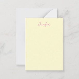 Tarjeta Pequeña Color crema elegante minimalista moderno nombre se