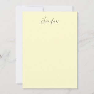 Tarjeta Pequeña Color crema elegante moderno minimalista nombre se