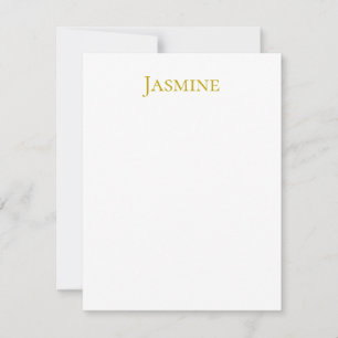 Tarjeta Pequeña Color Dorado Minimalista Profesional Nombre