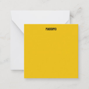 Tarjeta Pequeña Color Dorado Nombre Propio Minimalista Moderno Sen