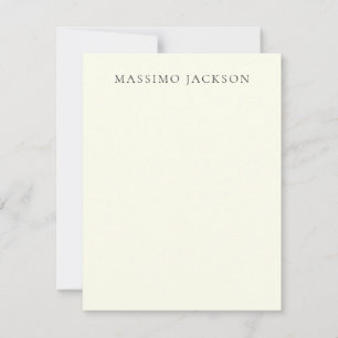 Tarjeta Pequeña Color Marfil Minimalista Liso Estética Moderna