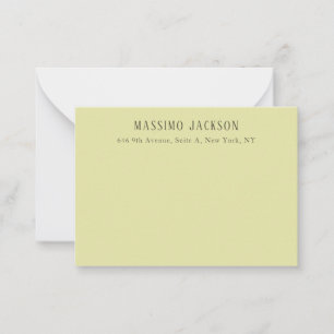 Tarjeta Pequeña Color pastel personalizado nombre minimalista pers
