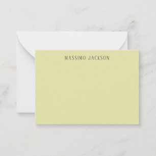 Tarjeta Pequeña Color pastel personalizado nombre minimalista pers
