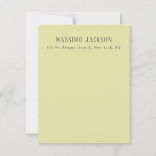 Tarjeta Pequeña Color pastel personalizado nombre minimalista pers