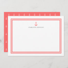 Tarjeta Pequeña Color personalizado Moderno Anclaje clásico person