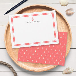 Tarjeta Pequeña Color Personalizado Moderno Clásico Ancla Personal