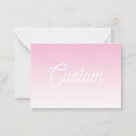 Tarjeta Pequeña Color Rosa Claro Ombre (Editable) y tu texto