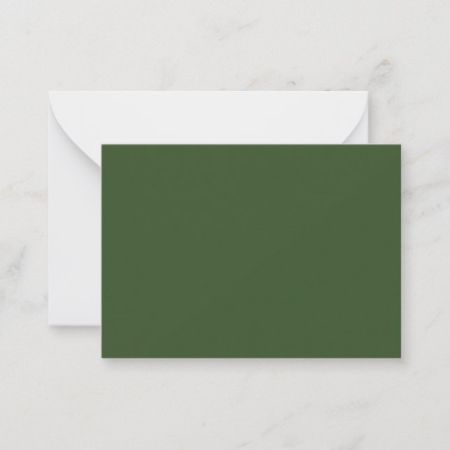 Tarjeta Pequeña Color sólido verde oscuro de mosaico (Anverso)