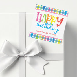 Tarjeta Pequeña Colores brillantes Revestimiento Feliz Cumpleaños 
