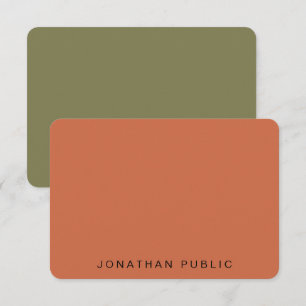 Tarjeta Pequeña Colores de tendencia personalizados Monograma cali