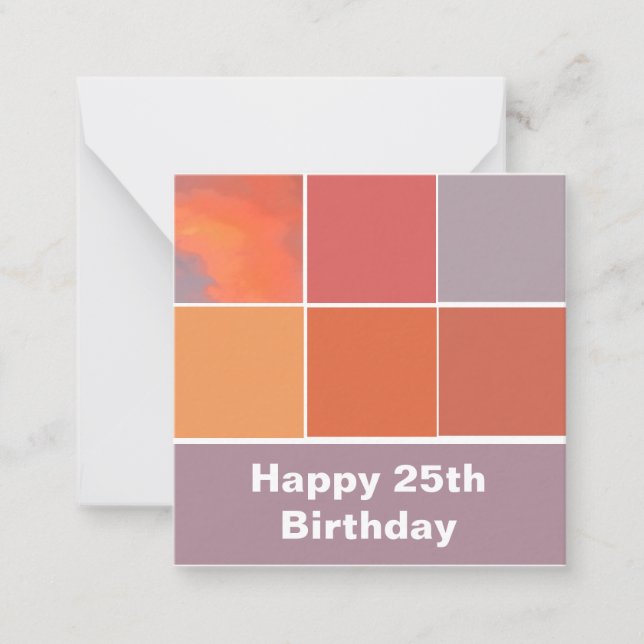Tarjeta Pequeña Colores del atardecer de México (Anverso)