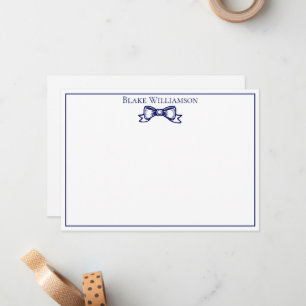 Tarjeta Pequeña Colores DIY Cinta de Lazo Elegante #6 Azul Enmarca